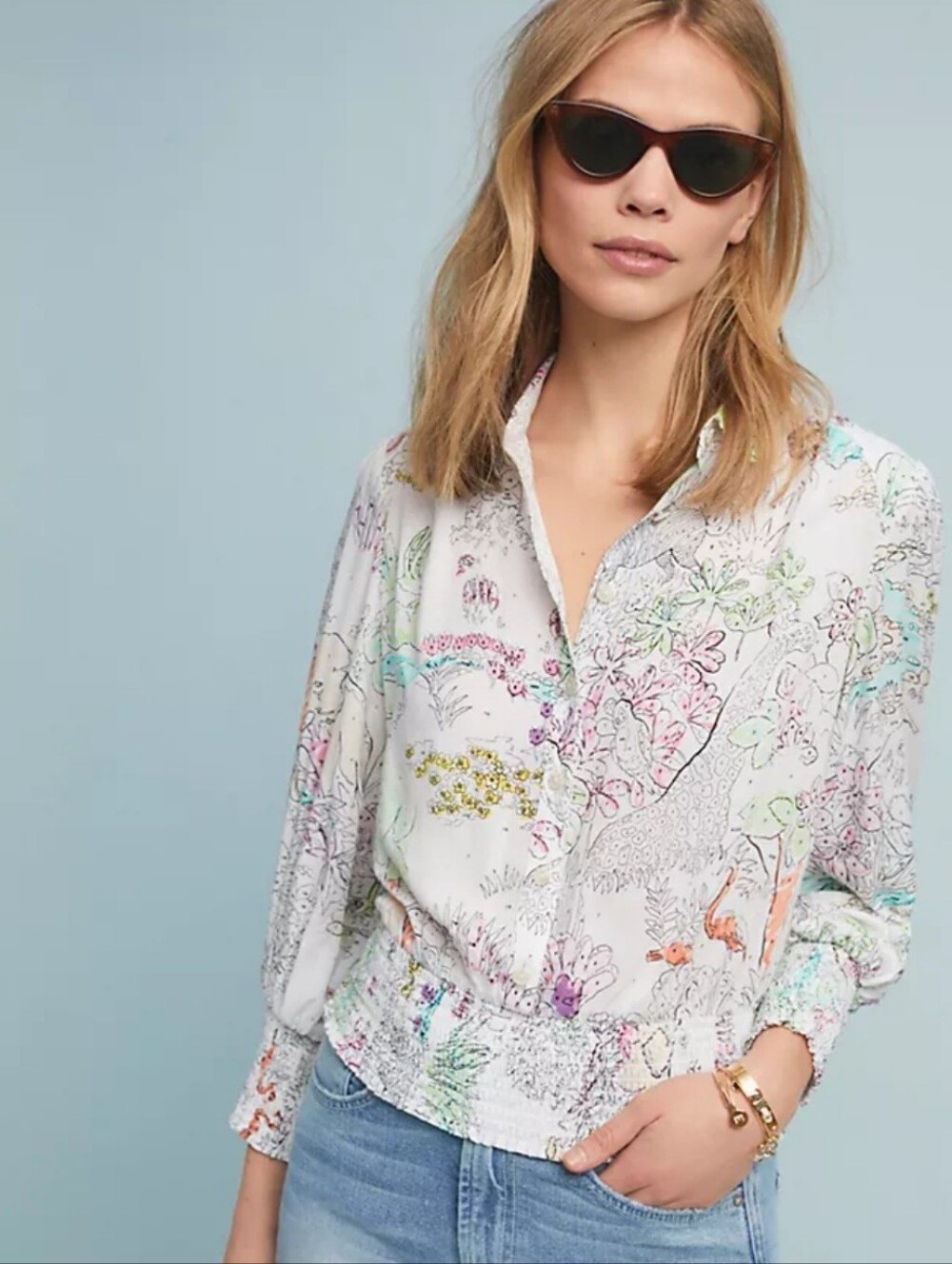 Anthropologie Maeve Rosa Top